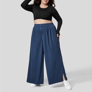 NWT Halara Blue Denim Wide Leg Pants Size 1X